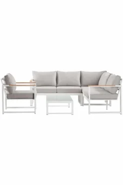 Utesoffor & Utebänkar|Utemöbler|Jotex PAROS Loungesoffa - 3 Delar Vit
