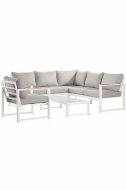 Utesoffor & Utebänkar|Utemöbler|Jotex PAROS Loungesoffa - 3 Delar Vit