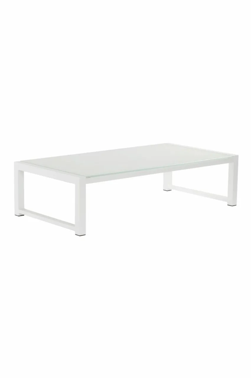 Utebord|Utemöbler|Jotex PAROS Soffbord 60x118 Cm Vit