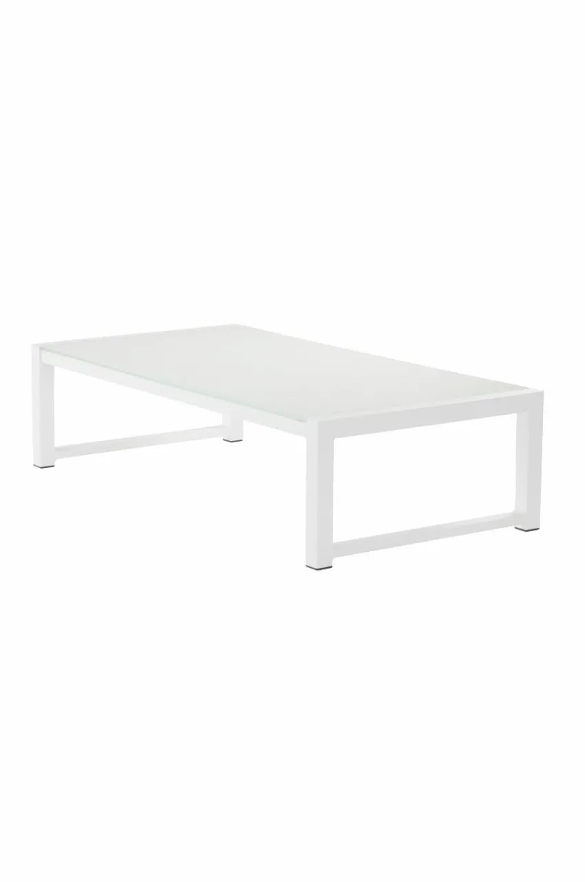 Utebord|Utemöbler|Jotex PAROS Soffbord 60x118 Cm Vit