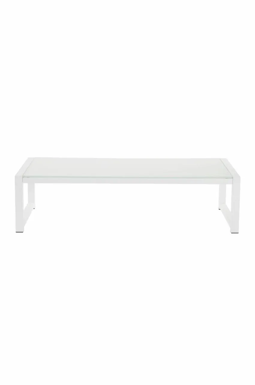 Utebord|Utemöbler|Jotex PAROS Soffbord 60x118 Cm Vit