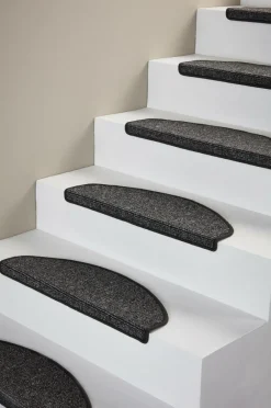 Trappstegsmattor|Jotex PASSO Trappstegsmatta 15-pack Mörk gråmelange
