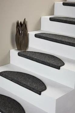 Trappstegsmattor|Jotex PASSO Trappstegsmatta 10-pack Mörk gråmelange