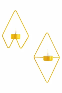 Ljusstakar|Jotex PAULET Väggljusstake 2-pack Gul