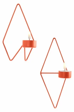 Ljusstakar|Jotex PAULET Väggljusstake 2-pack Orange