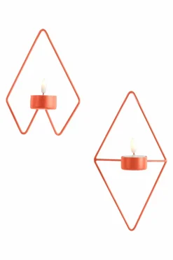 Ljusstakar|Jotex PAULET Väggljusstake 2-pack Orange
