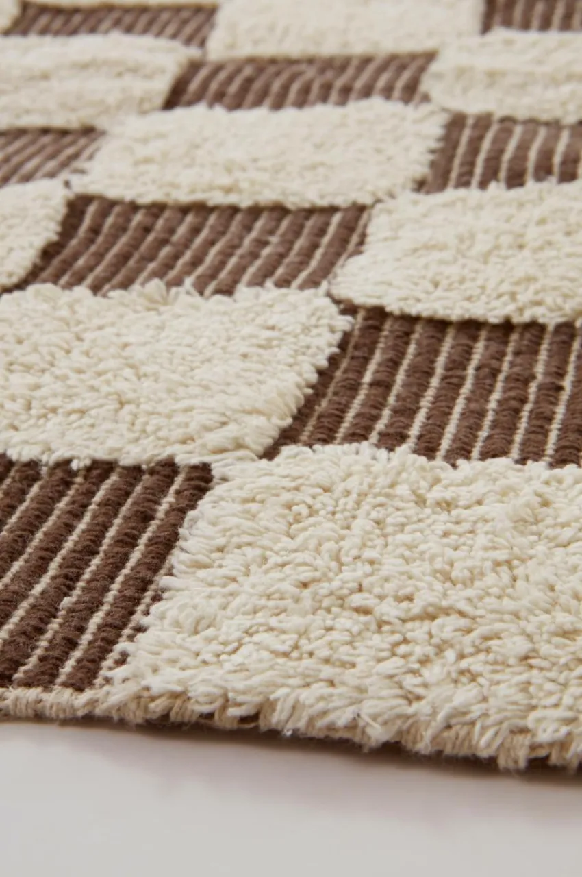 Bomulls- & Trasmattor|Jotex PENTON Bomullsmatta 170x240 Cm Brun/naturvit