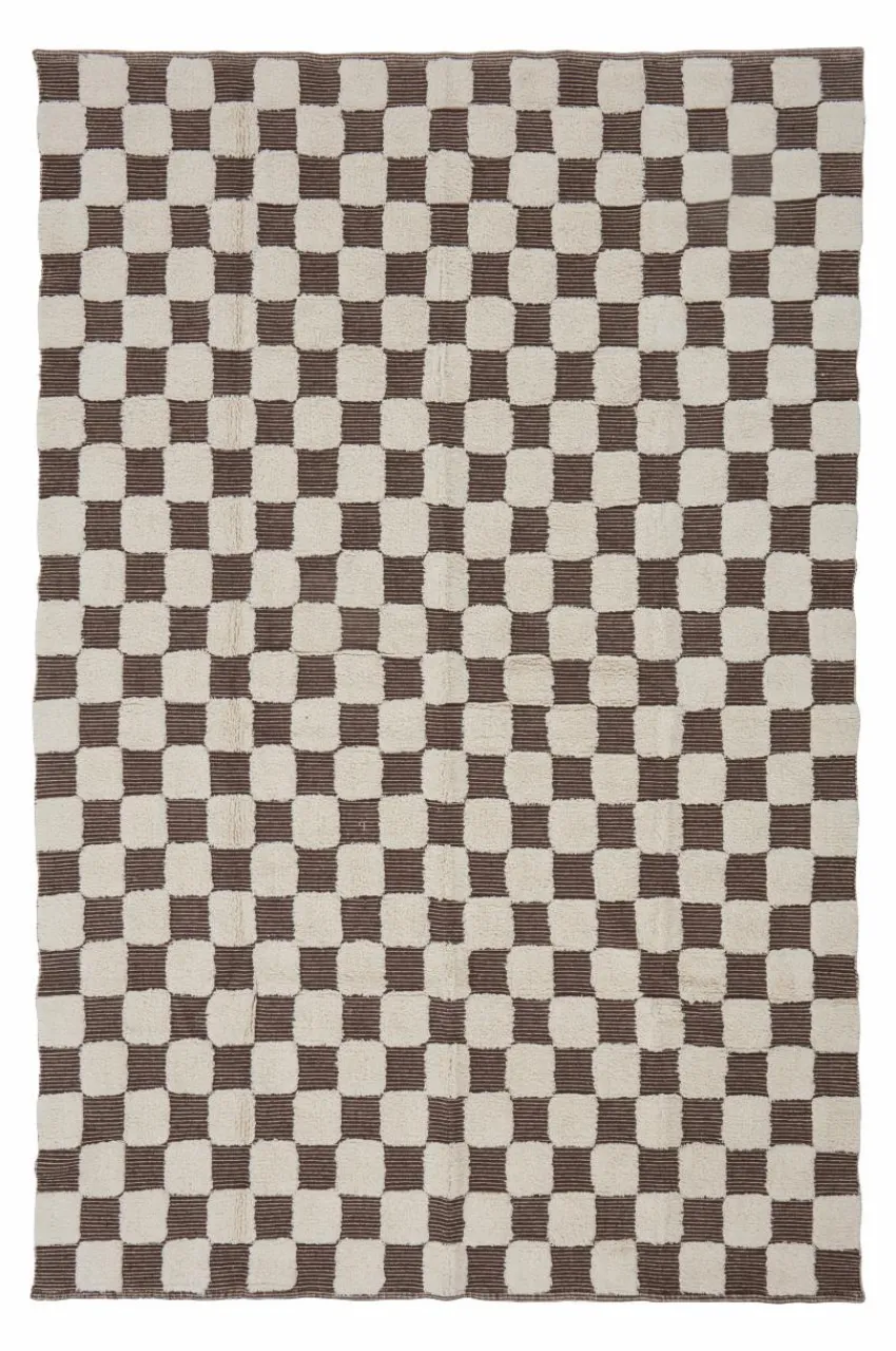 Bomulls- & Trasmattor|Jotex PENTON Bomullsmatta 170x240 Cm Brun/naturvit