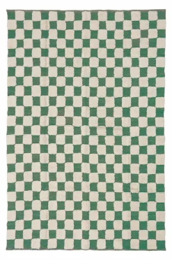Bomulls- & Trasmattor|Jotex PENTON Bomullsmatta 170x240 Cm Grön/naturvit