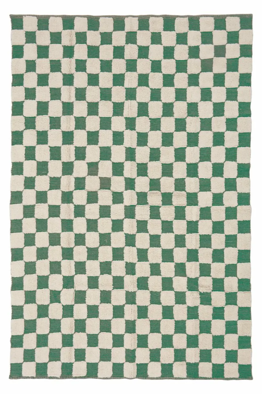 Bomulls- & Trasmattor|Jotex PENTON Bomullsmatta 170x240 Cm Grön/naturvit