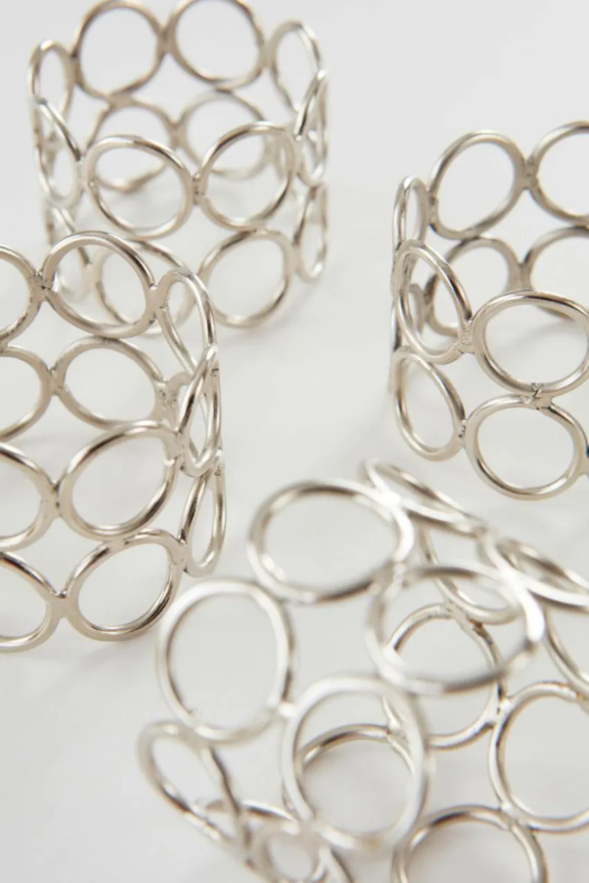 Kökstillbehör|Jotex PEYTON Servettring 4-pack Silver