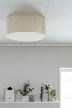 Taklampor|Jotex Plafond Plissé 45cm Offwhite