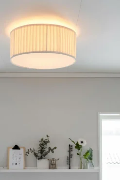 Taklampor|Jotex Plafond Plissé 45cm Offwhite