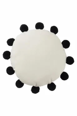 Barnkuddar|Jotex POMEZIA Kudde ø 35 Cm Vit/svart