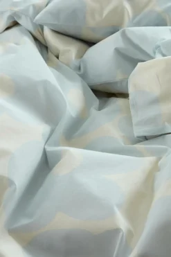Påslakanset|Jotex POPPY Påslakanset Enkelsäng Ekologisk Ljusblå/vit