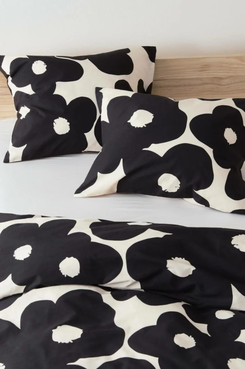 Örngott|Jotex POPPY örngott 2-pack 60x50 Cm Ekologisk Svart/vit