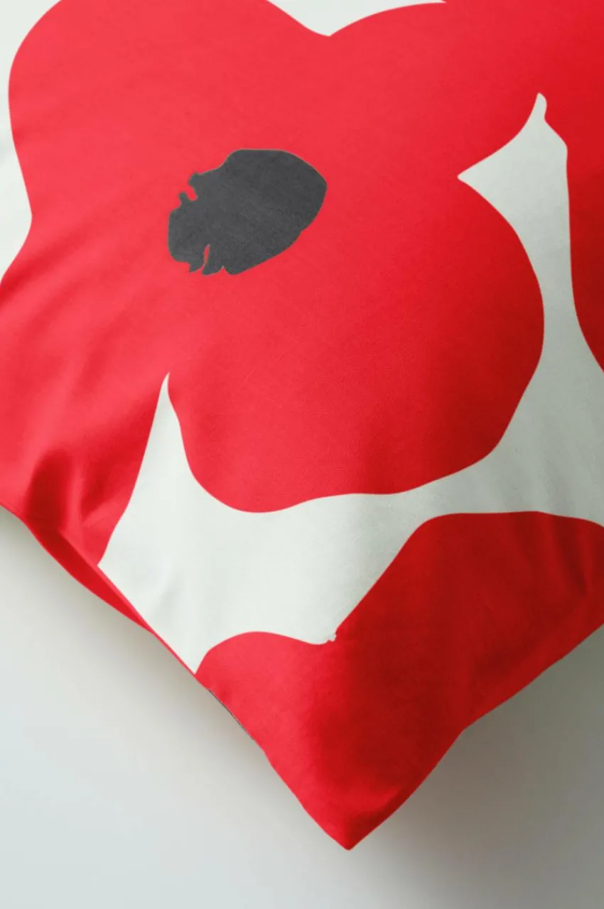 Örngott|Jotex POPPY örngott 90x50 Cm Ekologisk Röd/vit