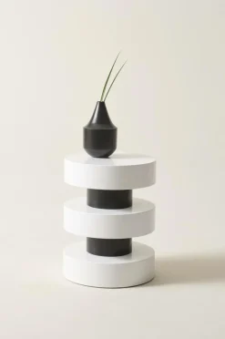 Bord|Jotex PORTELLO Sidobord ø 40 Cm Vit/svart