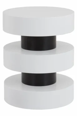 Bord|Jotex PORTELLO Sidobord ø 40 Cm Vit/svart