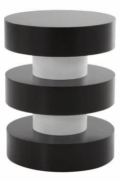 Bord|Jotex PORTELLO Sidobord ø 40 Cm Svart/vit