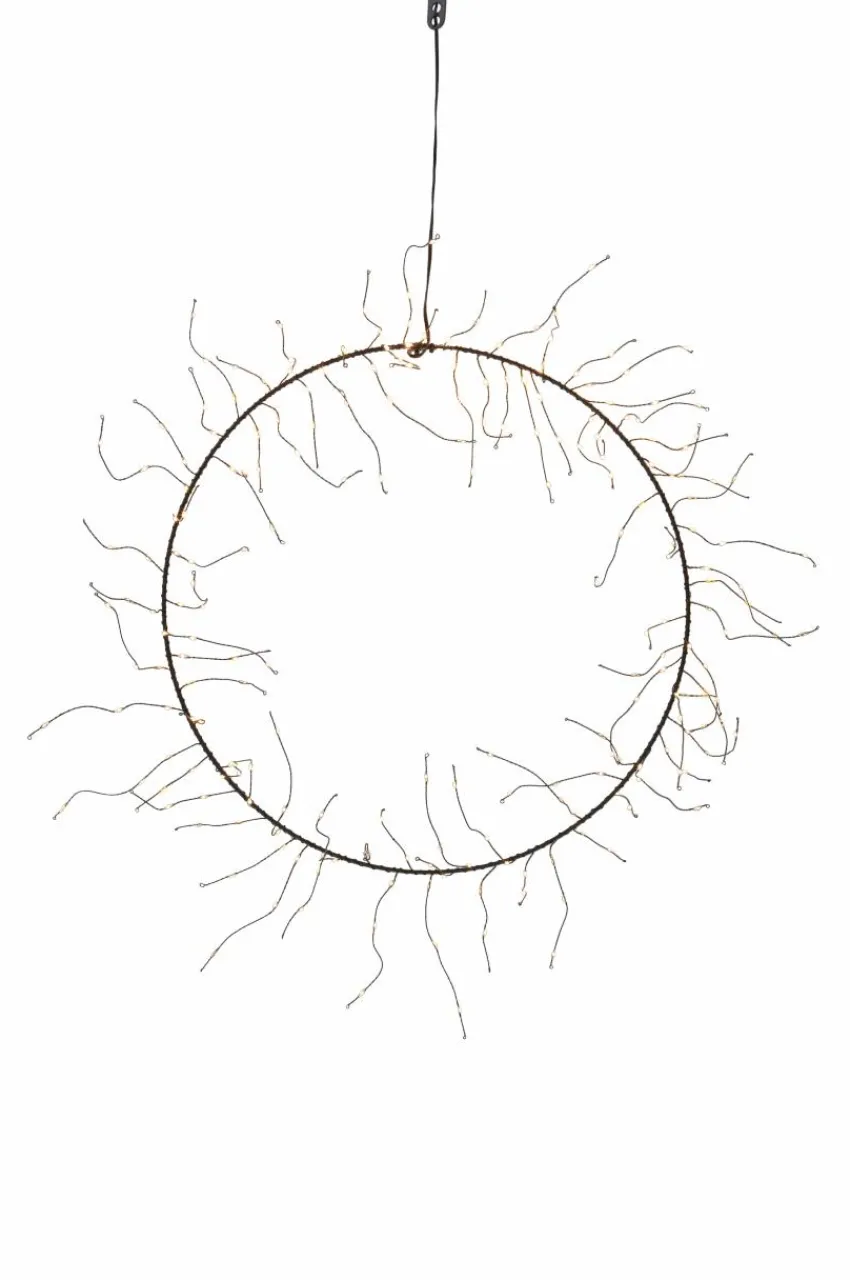 Julbelysning|Dekorativ Belysning|Jotex PORTIA LED Krans ø 40 Cm Svart
