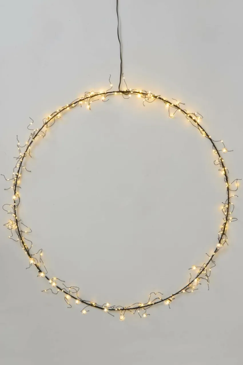 Julbelysning|Jotex PORTIA LED Krans ø 80 Cm Black
