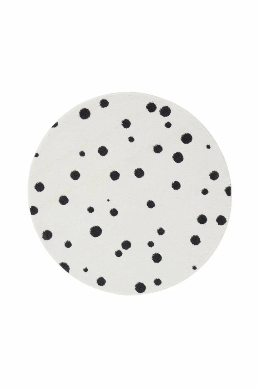 Barnmattor|Barnmattor|Jotex PUNTO Luggmatta ø 160 Cm Vit/svart