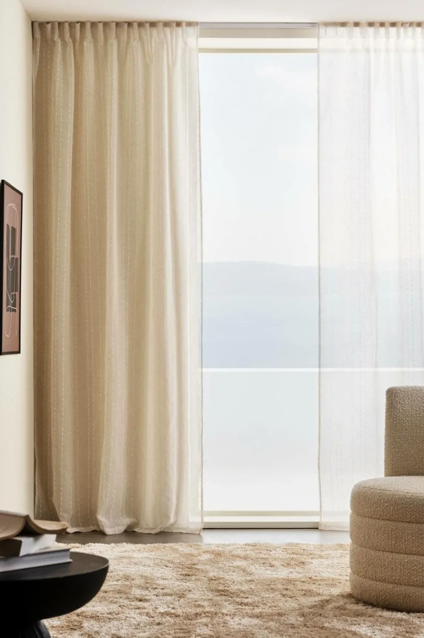 Multifunktionsgardiner|Jotex QUILO Multifunktionsgardin 2-pack Beige