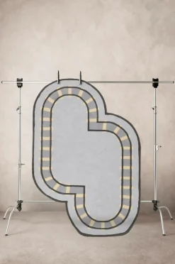 Barnmattor|Barnmattor|Jotex RAILS Bomullsmatta 160x230 Cm - Ekologisk Grå