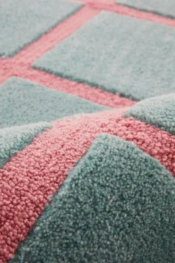 Lugg- & Ryamattor|Jotex RAVELLO Luggmatta 170x240 Cm Turkos/rosa