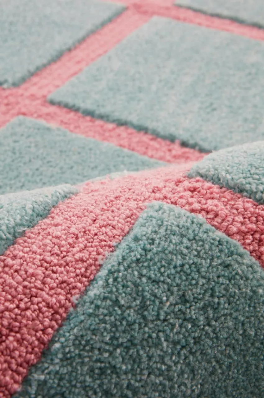 Lugg- & Ryamattor|Jotex RAVELLO Luggmatta 170x240 Cm Turkos/rosa