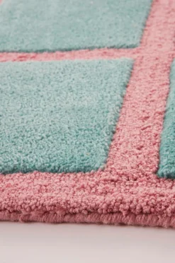 Lugg- & Ryamattor|Jotex RAVELLO Luggmatta 170x240 Cm Turkos/rosa