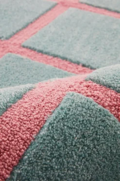 Lugg- & Ryamattor|Jotex RAVELLO Luggmatta 170x240 Cm Turkos/rosa