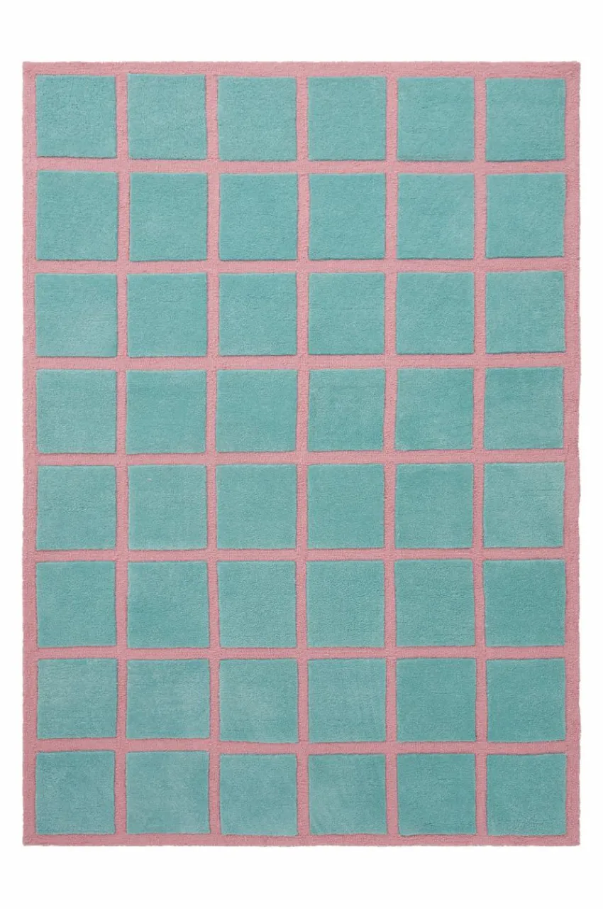 Lugg- & Ryamattor|Jotex RAVELLO Luggmatta 170x240 Cm Turkos/rosa