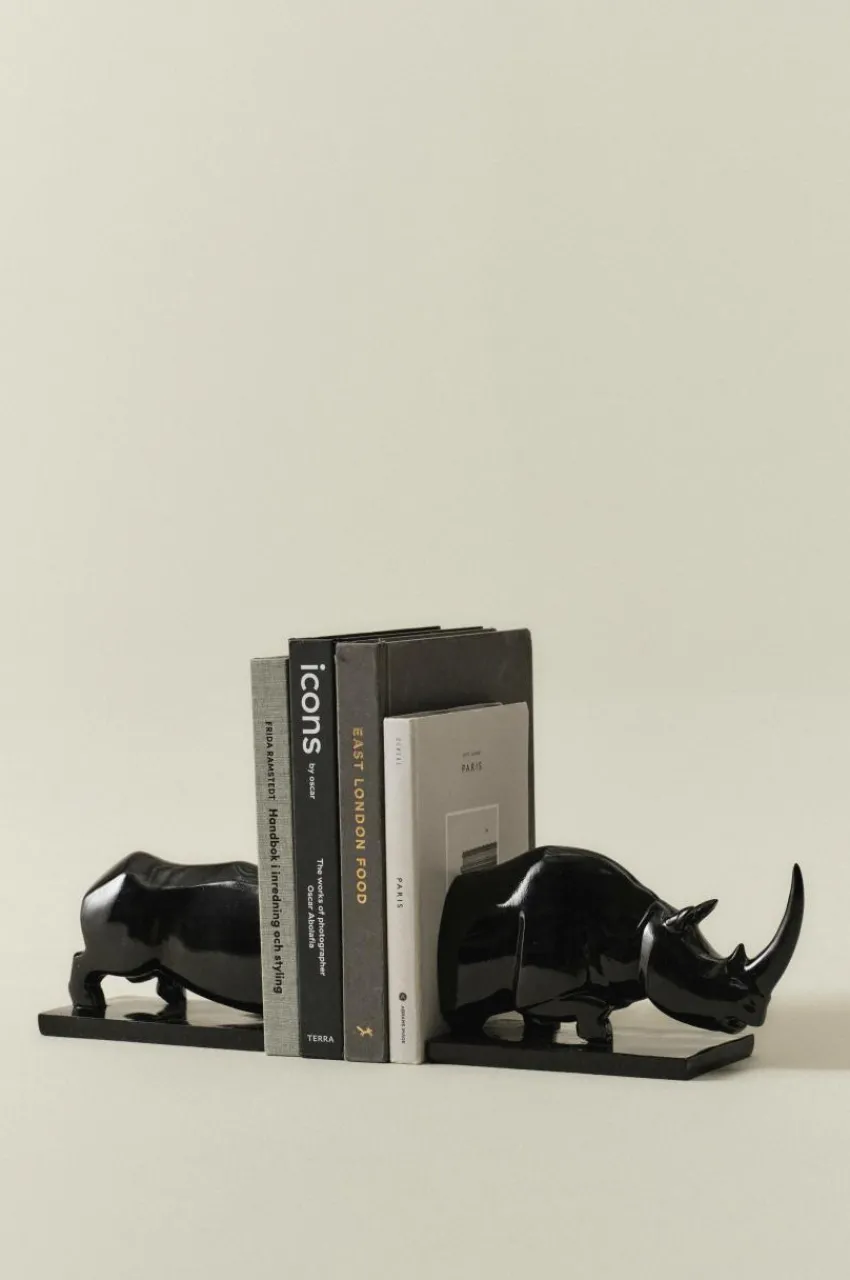 Prydnadssaker|Förvaring|Jotex RHINO Bokstöd 2-pack Svart