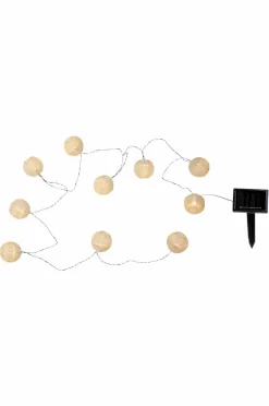 Utebelysning|Utebelysning|Jotex RICIE Ljusslinga Solcell Beige