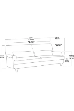 Soffor|Jotex RIVERDALE Soffa 3-sits Mörkbrun