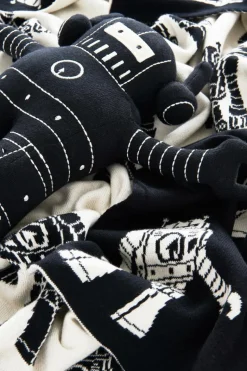 Babyfiltar|Barndekoration|Jotex ROBBIE Mjukisdjur & Babyfilt - Ekologisk Svart