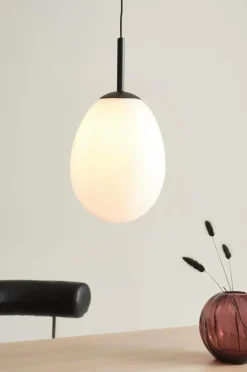 Taklampor|Jotex ROCHELLE Taklampa Svart/opalglas