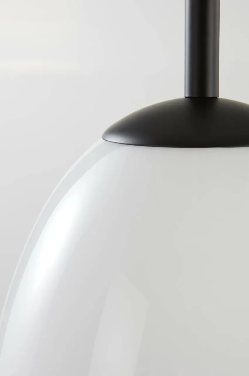 Taklampor|Jotex ROCHELLE Taklampa Svart/opalglas