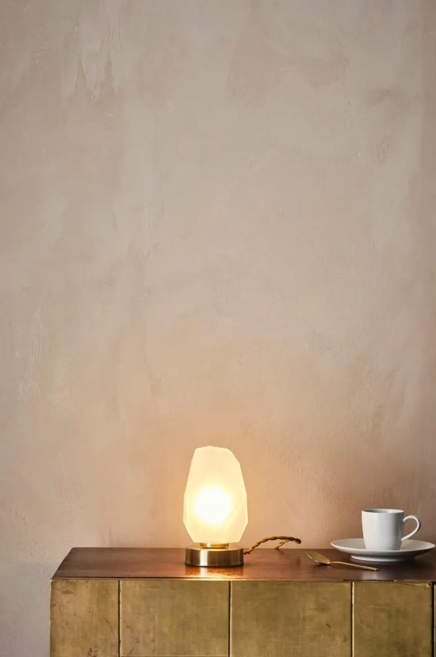 Bordslampor|Jotex ROCK Bordslampa Antikmässing/vit