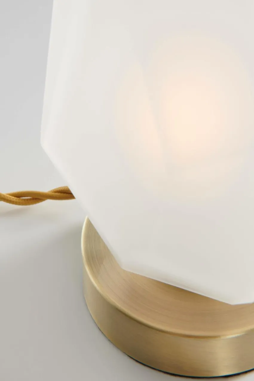 Bordslampor|Jotex ROCK Bordslampa Antikmässing/vit