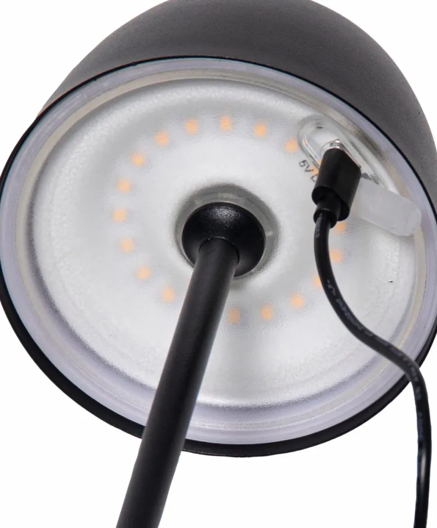 Utebelysning|Utebelysning|Jotex RONDA USB Uppladdningsbar Bordslampa Svart