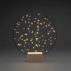 Julbelysning|Jotex Rund Metalldekoration 100 LED 39,5cm Svart
