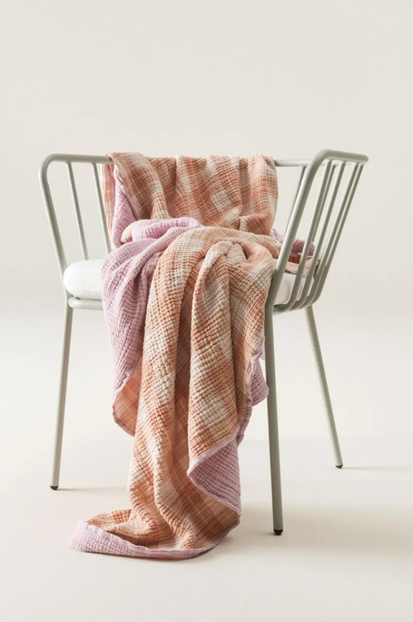 Plädar & Filtar|Jotex RUTHY Pläd 140x200 Cm Orange/rosa