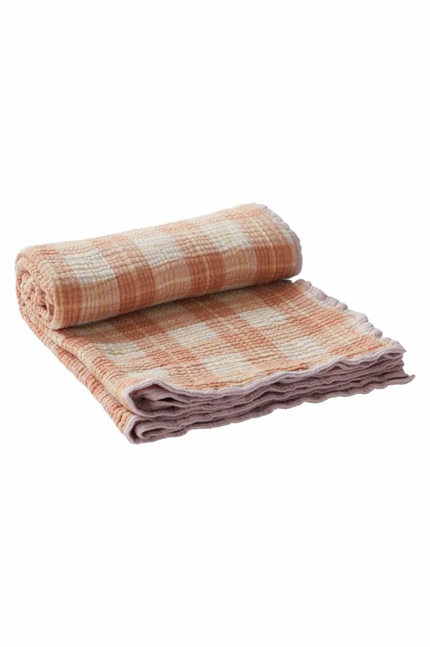 Plädar & Filtar|Jotex RUTHY Pläd 130x170 Cm Orange/rosa