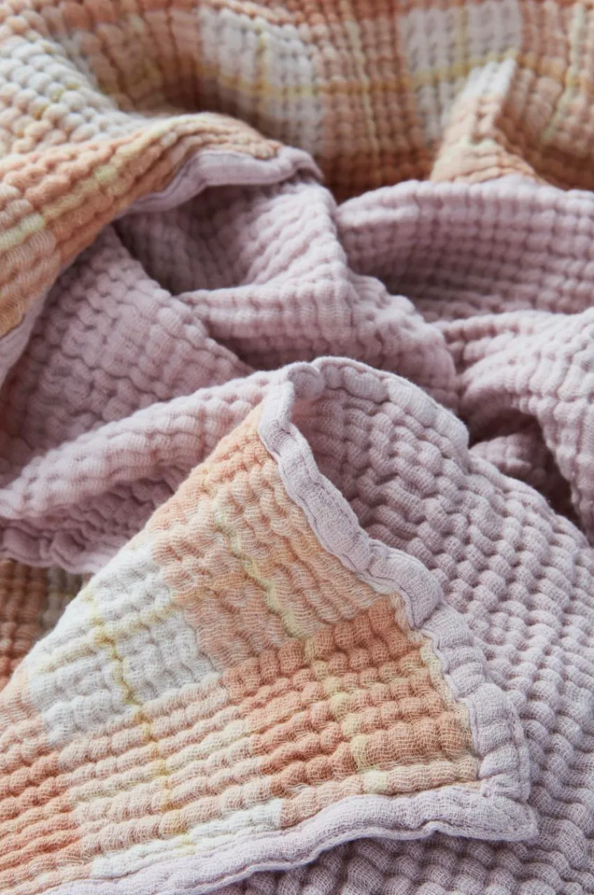 Plädar & Filtar|Jotex RUTHY Pläd 130x170 Cm Orange/rosa