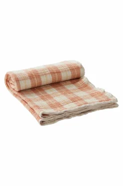 Plädar & Filtar|Jotex RUTHY Pläd 130x170 Cm Orange/beige