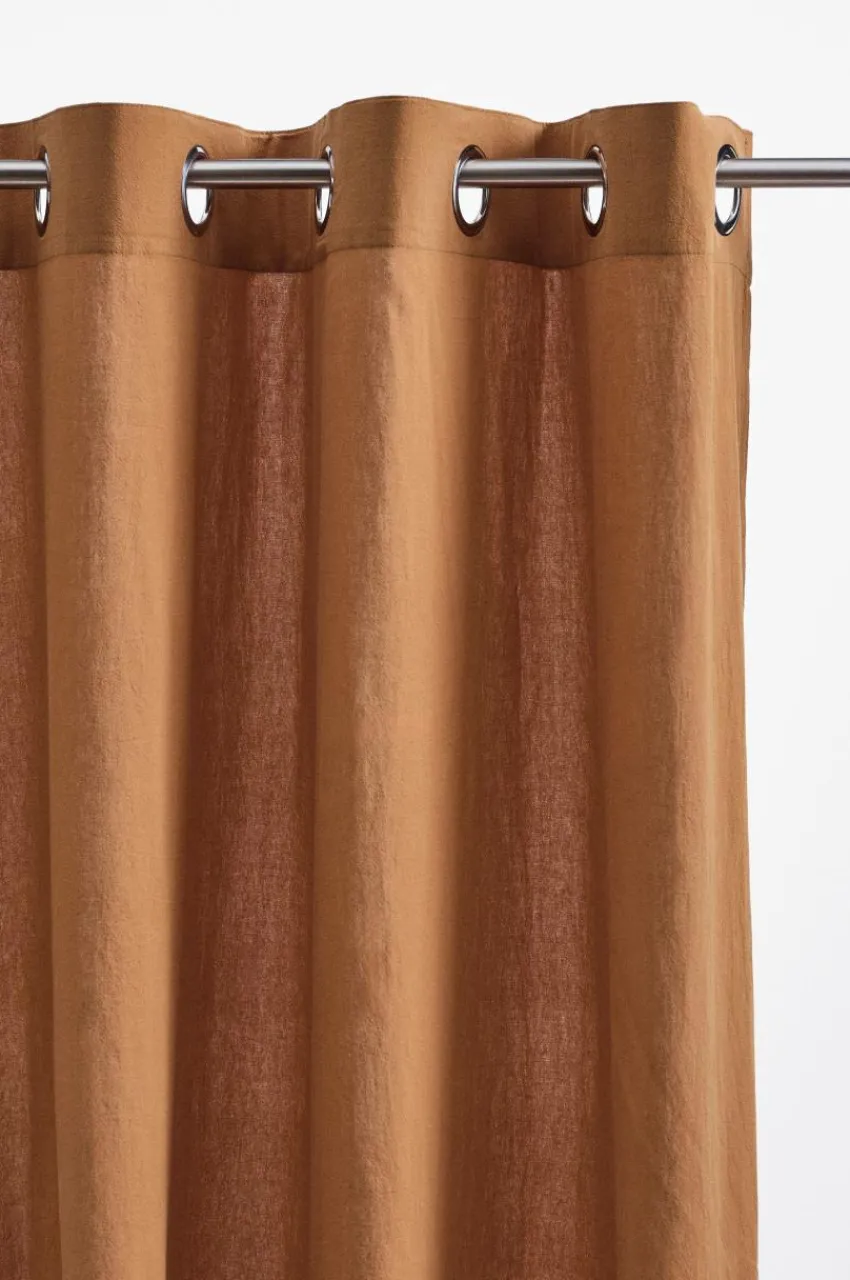 Öljettgardiner|Jotex SADIE öljettlängd 2-pack Bränd orange