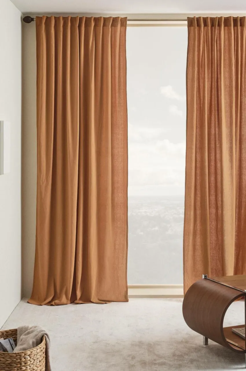 Multifunktionsgardiner|Jotex SADIE Multifunktionsgardin 2-pack Bränd orange